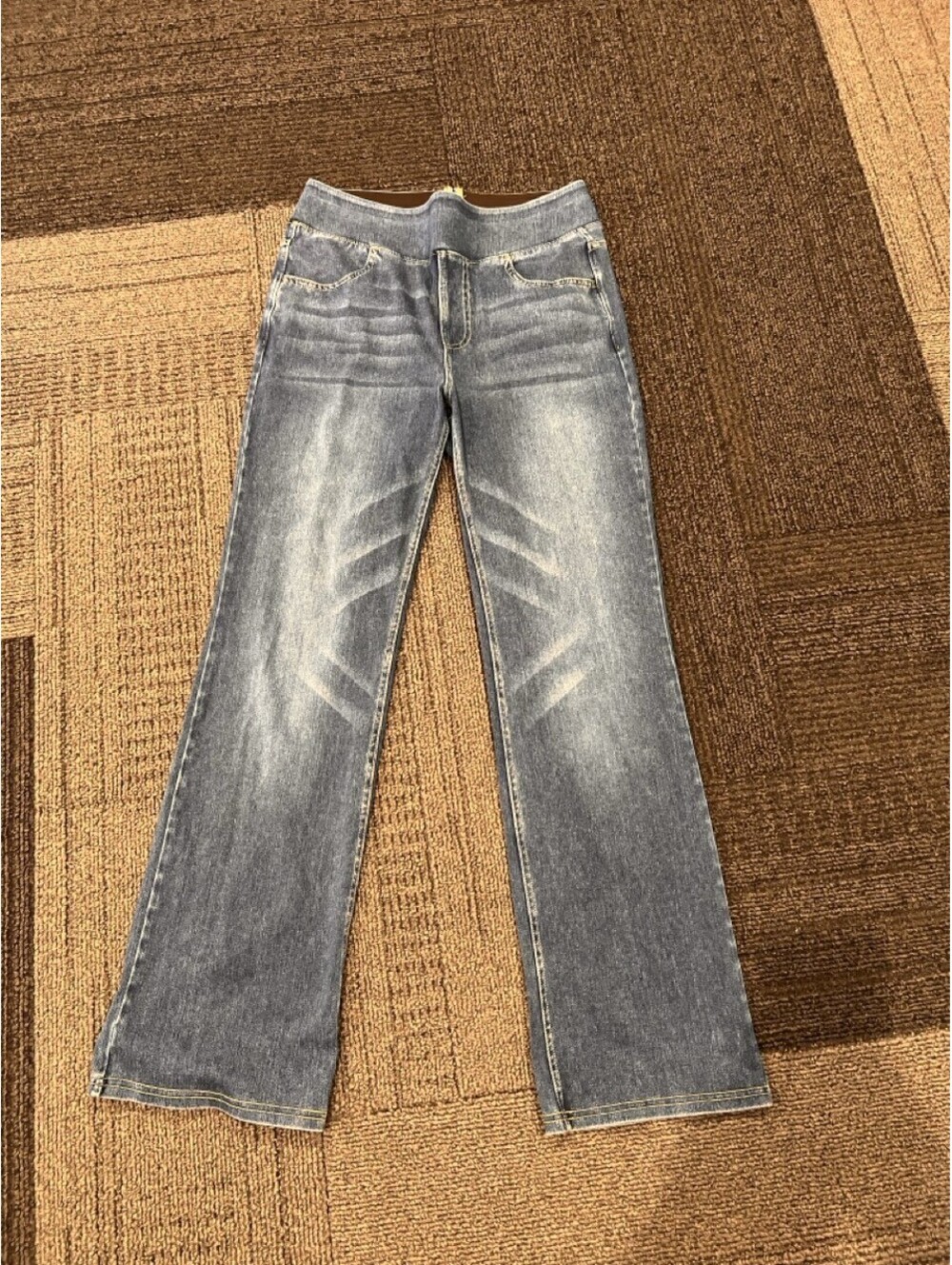 Halara Womens Small Stretch Denim Bootcut Jeans Tummy Control Shaping